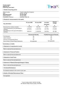 20250829_Appendix 4E – Preliminary Final Report - trivarx
